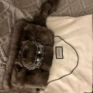 RARE GUCCI MINK CLUTCH